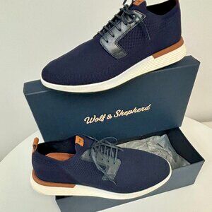 BRAND NEW Mens Wolf & Shepherd Casual Mesh Sneakers Shoes- Navy - Size 12